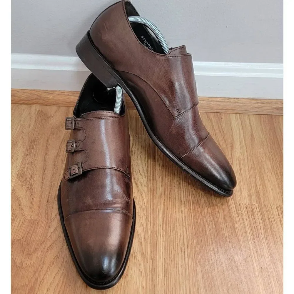 Paul Fredrick Leather Monk Straps  Dress Shoes 10.5